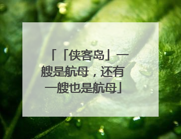 「侠客岛」一艘是航母，还有一艘也是航母