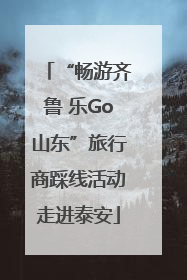 “畅游齐鲁 乐Go山东”旅行商踩线活动走进泰安
