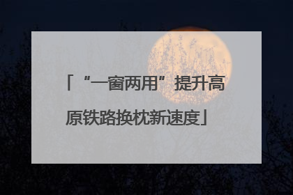 “一窗两用”提升高原铁路换枕新速度
