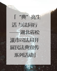“典”亮生活 与法同行——湖北省松滋市司法局开展民法典宣传系列活动