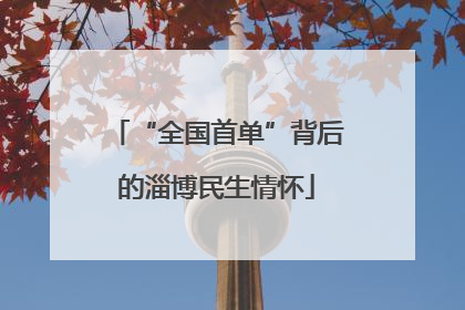 “全国首单”背后的淄博民生情怀