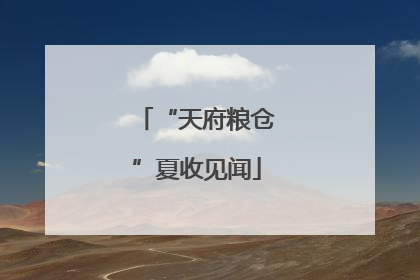 “天府粮仓”夏收见闻