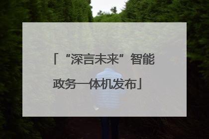 “深言未来”智能政务一体机发布