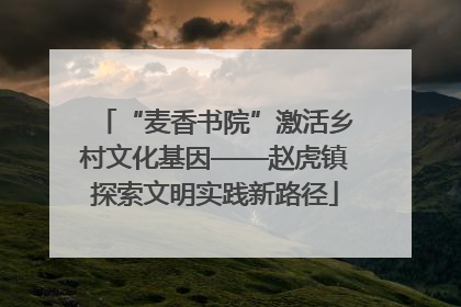 “麦香书院”激活乡村文化基因——赵虎镇探索文明实践新路径