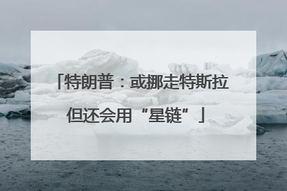 特朗普：或挪走特斯拉 但还会用“星链”