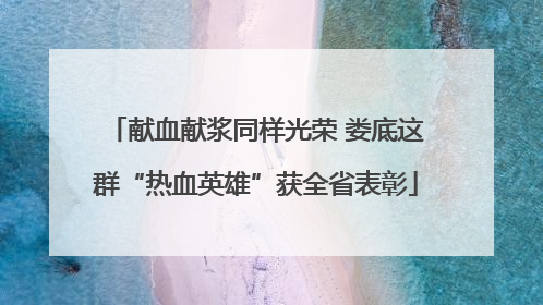 献血献浆同样光荣 娄底这群“热血英雄”获全省表彰