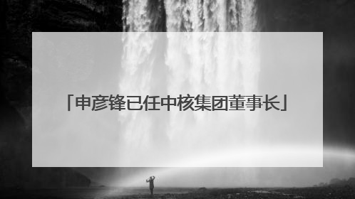 申彦锋已任中核集团董事长