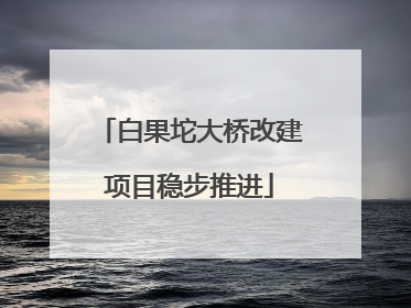 白果坨大桥改建项目稳步推进