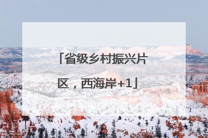省级乡村振兴片区，西海岸+1