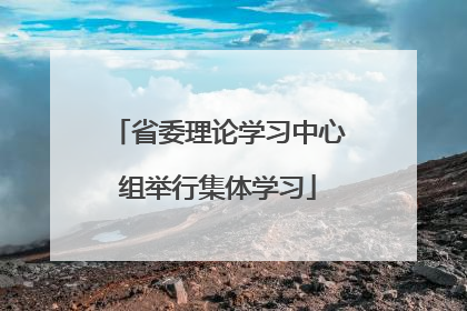 省委理论学习中心组举行集体学习