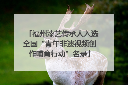 福州漆艺传承人入选全国“青年非遗视频创作哺育行动”名录