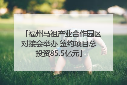 福州马祖产业合作园区对接会举办 签约项目总投资85.5亿元