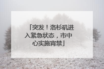 突发！洛杉矶进入紧急状态，市中心实施宵禁
