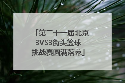 第二十一届北京3VS3街头篮球挑战赛圆满落幕