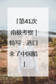 第41次南极考察｜特写：港口来了中国船
