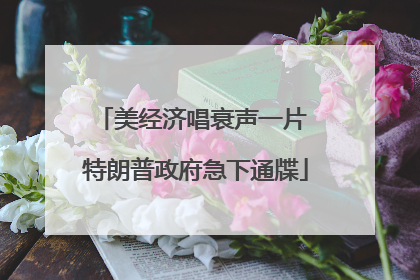 美经济唱衰声一片 特朗普政府急下通牒