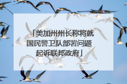美加州州长称将就国民警卫队部署问题起诉联邦政府