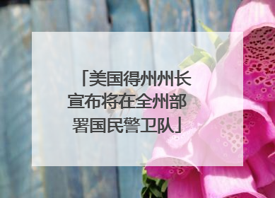美国得州州长宣布将在全州部署国民警卫队