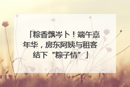 粽香飘岑卜！端午嘉年华，房东阿姨与租客结下“粽子情”