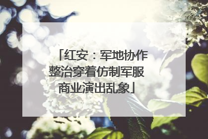 红安：军地协作整治穿着仿制军服商业演出乱象