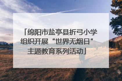 绵阳市盐亭县折弓小学组织开展“世界无烟日”主题教育系列活动