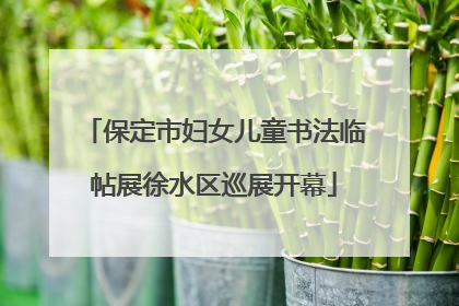 保定市妇女儿童书法临帖展徐水区巡展开幕