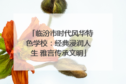 临汾市时代风华特色学校：经典浸润人生 雅言传承文明
