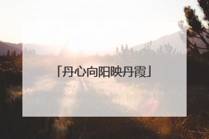 丹心向阳映丹霞