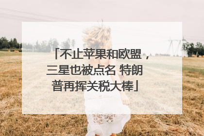 不止苹果和欧盟，三星也被点名 特朗普再挥关税大棒