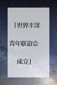 世界丰泽青年联谊会成立