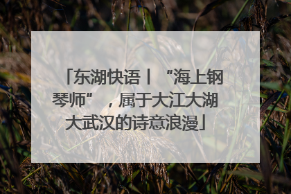 东湖快语丨“海上钢琴师”，属于大江大湖大武汉的诗意浪漫