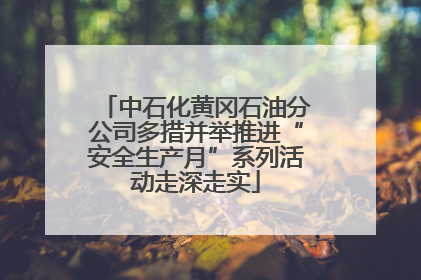 中石化黄冈石油分公司多措并举推进“安全生产月”系列活动走深走实