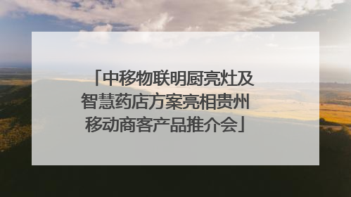 中移物联明厨亮灶及智慧药店方案亮相贵州移动商客产品推介会