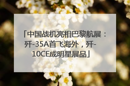 中国战机亮相巴黎航展：歼-35A首飞海外，歼-10CE成明星展品