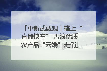 中新武威观｜搭上“直播快车” 古浪优质农产品“云端”走俏