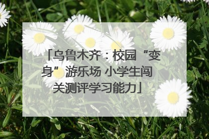 乌鲁木齐：校园“变身”游乐场 小学生闯关测评学习能力