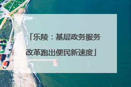 乐陵：基层政务服务改革跑出便民新速度