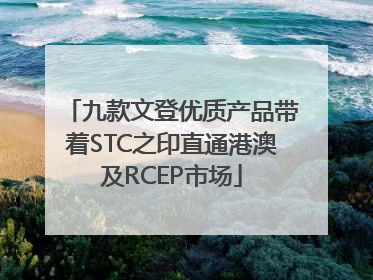 九款文登优质产品带着STC之印直通港澳及RCEP市场