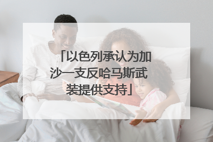 以色列承认为加沙一支反哈马斯武装提供支持