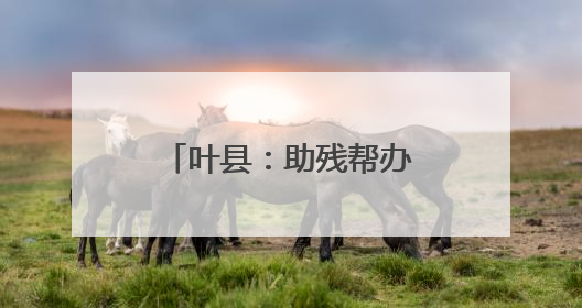 叶县：助残帮办贴心服务 温情传递社会大爱