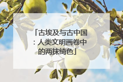 古埃及与古中国：人类文明画卷中的两抹绮色