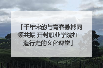 千年宋韵与青春脉搏同频共振 开封职业学院打造行走的文化课堂