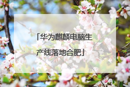 华为麒麟电脑生产线落地合肥