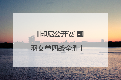 印尼公开赛 国羽女单四战全胜