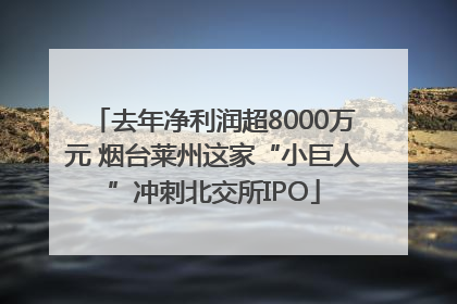 去年净利润超8000万元 烟台莱州这家“小巨人”冲刺北交所IPO