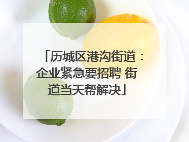 历城区港沟街道：企业紧急要招聘 街道当天帮解决