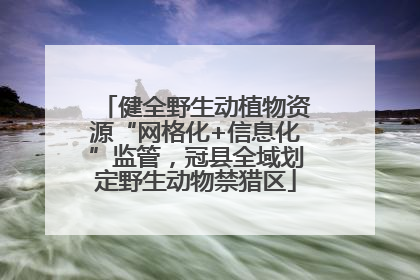 健全野生动植物资源“网格化+信息化”监管，冠县全域划定野生动物禁猎区