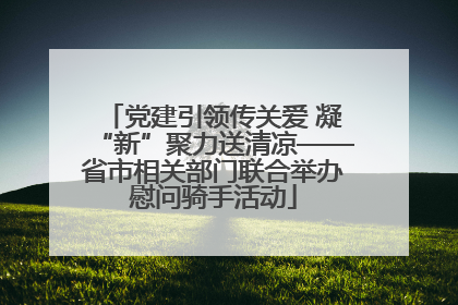 党建引领传关爱 凝“新”聚力送清凉——省市相关部门联合举办慰问骑手活动
