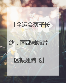 全运会落子长沙，南部融城片区振翅腾飞