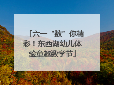 六一“数”你精彩！东西湖幼儿体验童趣数学节